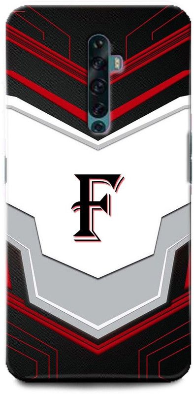 Afterglow Back Cover for OPPO Reno2 F F, F LETTER, F NAME, F ALPHABET, ALPHABET  (Multicolor, Shock Proof, Pack of: 1)
