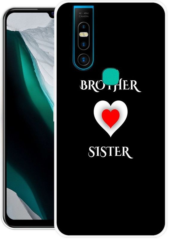 redfly Back Cover for Infinix S5 Pro  (Black, White, Silicon)