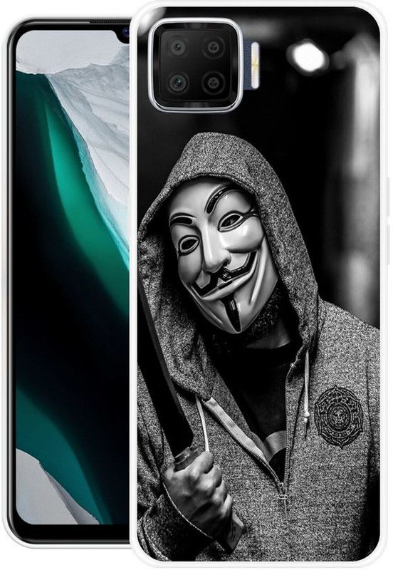 RJ14 (Online) Back Cover for OPPO F17  (Black, Grey, Grip Case, Silicon)