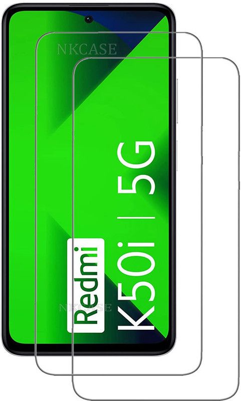 NKCASE Tempered Glass Guard for Redmi K50i 5G,Redmi K50i,Mi k50i 5G,Mi K50i  (Pack of 2)