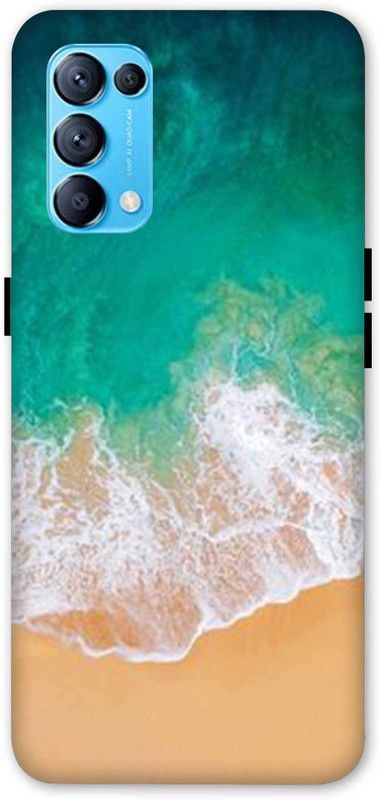 NDCOM Back Cover for OPPO RENO5 PRO Ocean Beach Printed  (Multicolor, Hard Case, Pack of: 1)