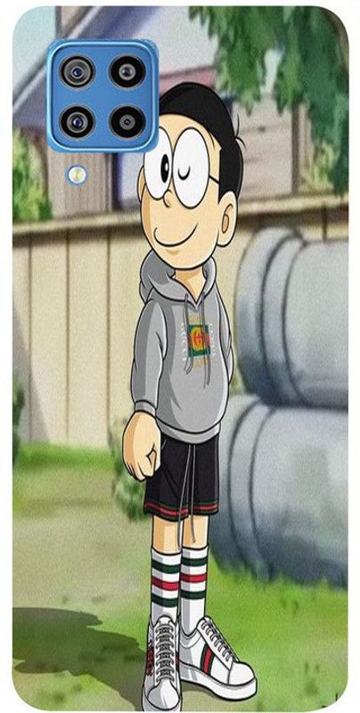 Golden Mask Back Cover for Samsung Galaxy F22 The Nobita  (Multicolor, Waterproof, Silicon, Pack of: 1)