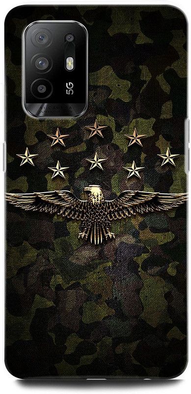 ORBIQE Back Cover for OPPO F19 Pro+ 5G CPH2213 KAMO SKULL, WARRIOR, INDIAN ARMY, ARMY, CAMO EAGLE  (Multicolor, Hard Case, Pack of: 1)