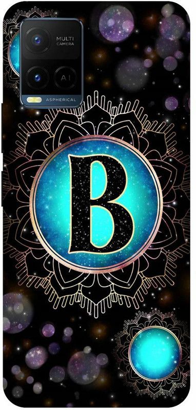 COVERJET Back Cover for VIVO T1X- V2143-B- NAME- LETTER- ALPHABET- PATTERN  (Blue, Hard Case, Pack of: 1)
