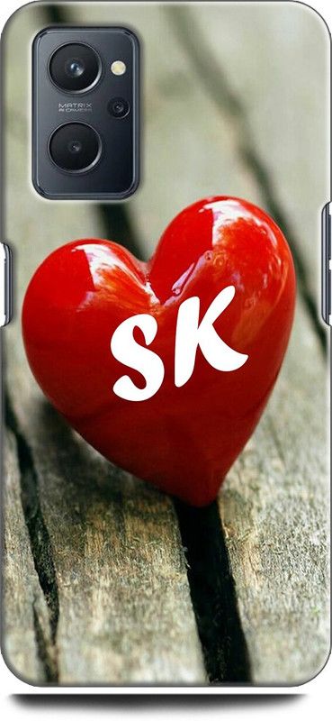 INDICRAFT Back Cover for OPPO K10, CPH2373 S K, S LOVES K, NAME, ALPHABET, SK LOVE, HART, BLUE  (Multicolor, Shock Proof, Pack of: 1)