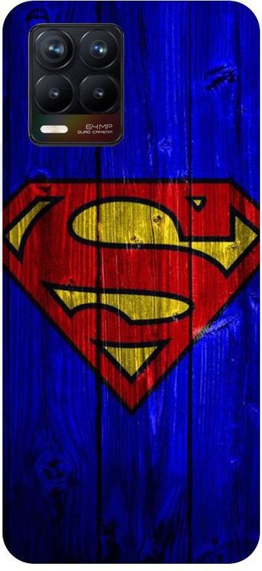 URCHIN Back Cover for Realme 8 Superman, Superman Logo, Wallpaper, Superhero, DC comic, Movie, Comic  (Multicolor, Shock Proof, Pack of: 1)