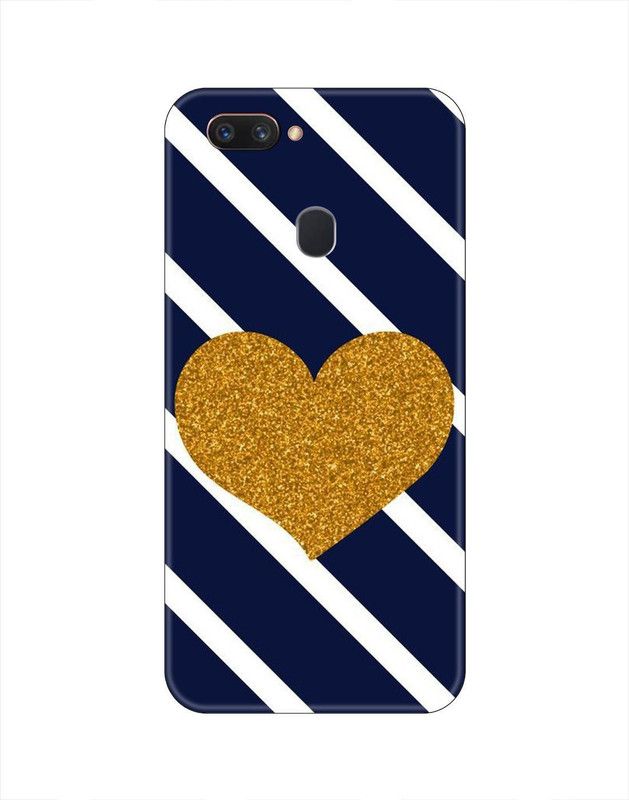 Smutty Back Cover for Realme U1, RMX1831, RMX1833 - Golden Heart Print  (Multicolor, Hard Case, Pack of: 1)