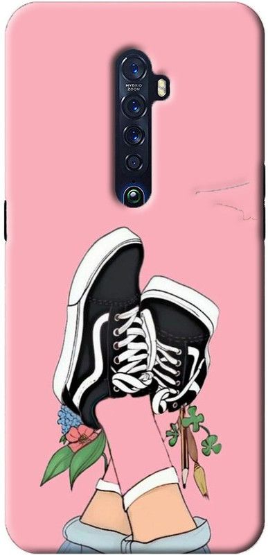 NDCOM Back Cover for OPPO Reno2 Girl Shoes Printed  (Multicolor, Hard Case, Pack of: 1)