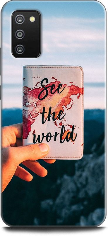 INDICRAFT Back Cover for SAMSUNG Galaxy F02s MOTIVATIONAL, SEE THE WORLD, POSITIVE,  (Multicolor, Dual Protection, Pack of: 1)