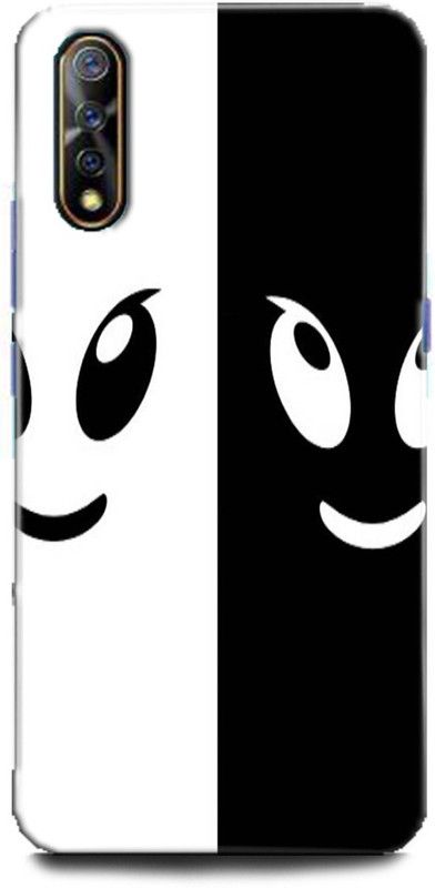 Afterglow Back Cover for Vivo S1  (Black, White, Shock Proof, Pack of: 1)