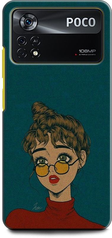 INDICRAFT Back Cover for POCO X4 Pro 5G GIRL, HOOD, ANIME, MASK, SPARKS, TEXTURE, GLANCE  (Multicolor, Shock Proof, Pack of: 1)