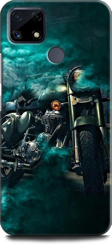 INDICRAFT Back Cover for Realme C12, RMX2189 BIKE, BULLET, RIDER, ROYAL ENFIELD, NATURE  (Multicolor, Shock Proof, Pack of: 1)