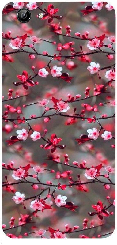 Skyhawk Back Cover for Vivo Y71 Red And White Flowers  (Multicolor, Waterproof, Silicon)
