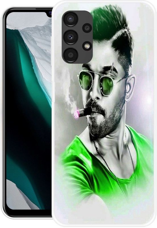 Pedimore Back Cover for Samsung Galaxy A13  (Green, Grey, Grip Case, Silicon)