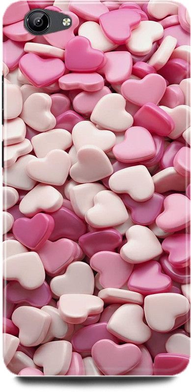 DIKRO Back Cover for vivo Y71, 1724, HEART, CANDIES, PINK, LOVE  (Multicolor, Hard Case, Pack of: 1)