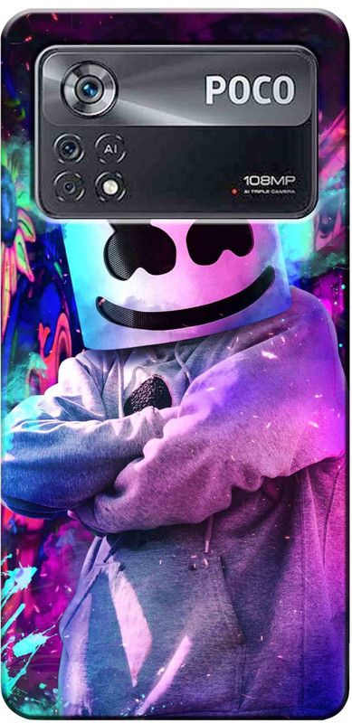 Auqueno Back Cover for Poco X4 Pro 5G 2635  (Multicolor, Dot View, Silicon, Pack of: 1)