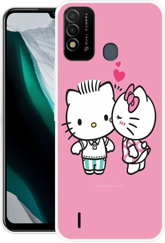 BAGRA Back Cover for Itel Vision 2s  (Pink, White, Grip Case, Silicon)