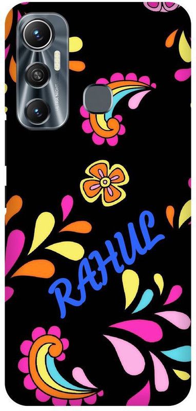 FIKORA Back Cover for Infinix Hot 11, X662, RAHUL, NAME, ALPHABET, LETTER  (Black, Hard Case, Pack of: 1)