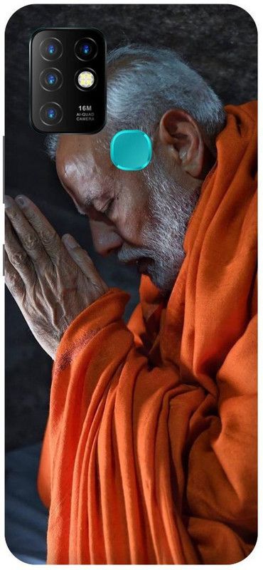 FIKORA Back Cover for Infinix Hot 10, X682B, NARENDRA, PM, MODIJI, PRIME, MINISTER  (Orange, Hard Case, Pack of: 1)