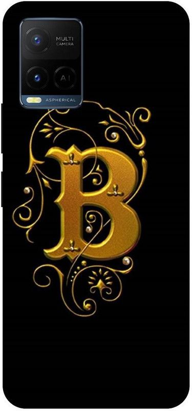THE NARAYANA COLLECTIONS Back Cover for VIVO Y33t-V2146-GOLDEN,B,LATTER,NAME,ALPHABET  (Multicolor, Hard Case)