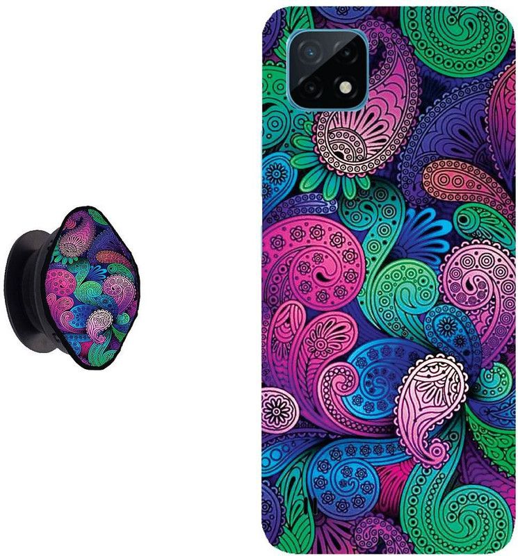 Flipkart SmartBuy Back Cover for Realme C20  (Multicolor, Cases with Holder, Pack of: 2)