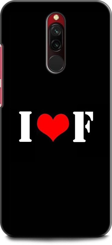 Wall Art Back Cover for Redmi 8 F, I LOVES F, NAME, LETTER, ALPHABET, IF LOVE, HART  (Multicolor, Dual Protection, Pack of: 1)