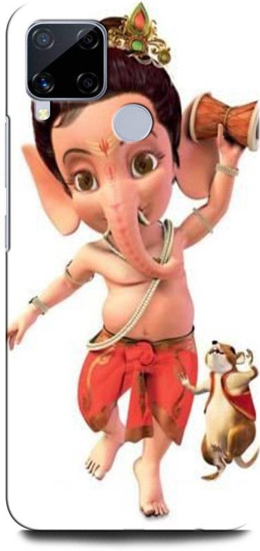 GRAFIQE Back Cover for Realme C15 RMX2180 GANESH JI, GANPATI, LORD GANESHA, GOD  (Multicolor, Shock Proof, Pack of: 1)