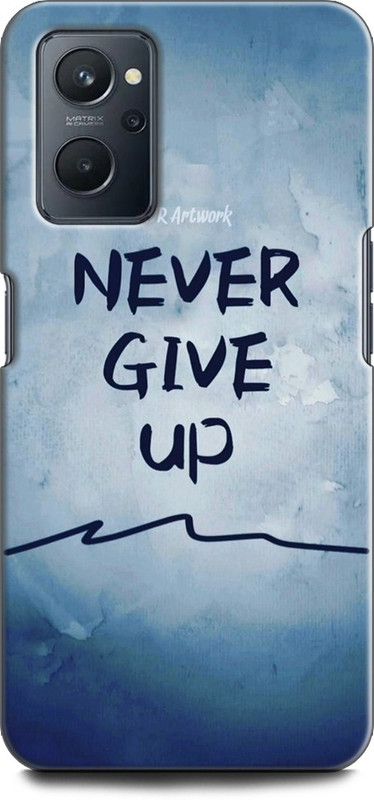 INDICRAFT Back Cover for OPPO A96, CPH2333 NEVER GIVE UPL, LIFE QUOTES  (Multicolor, Shock Proof, Pack of: 1)