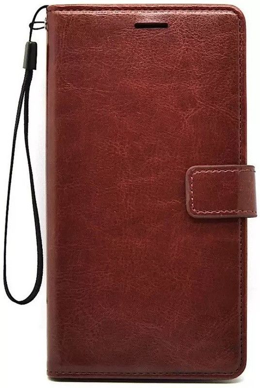 SoSh Flip Cover for Mi Redmi 4A  (Brown, Cases with Holder, Pack of: 1)
