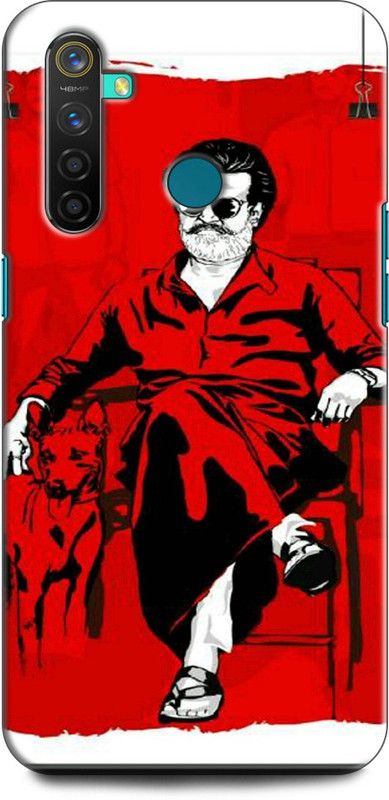 INDICRAFT Back Cover for Realme 5 Pro, RMX1971 RAJINIKANTH, TAMIL ACTOR, STYLISH STAR, SOUTH STAR, SUPER STAR  (Multicolor, Shock Proof)