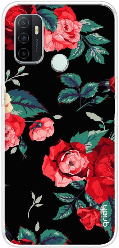 QRIOH Back Cover for Oppo A33  (Black, Grip Case, Silicon, Pack of: 1)