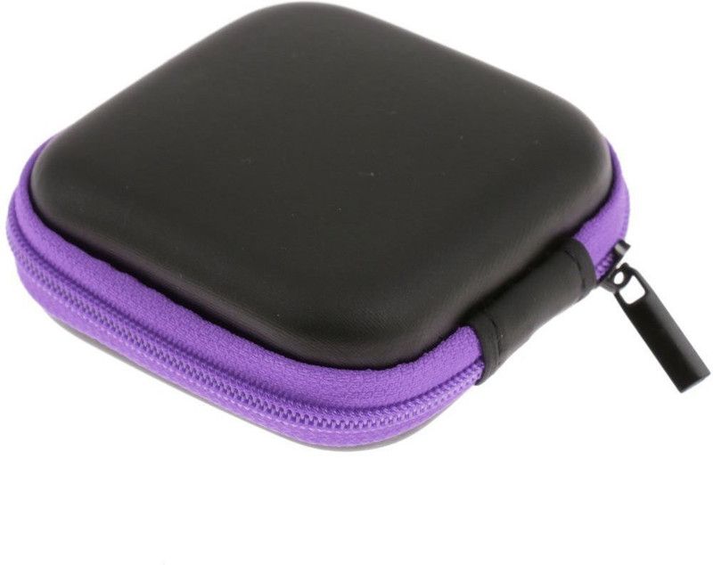 CarryTrip Silicone Zipper Headphone Case  (PURPLE, BLACK)