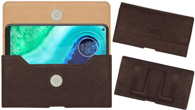 ACM Pouch for Motorola Moto G8  (Brown, Holster, Pack of: 1)