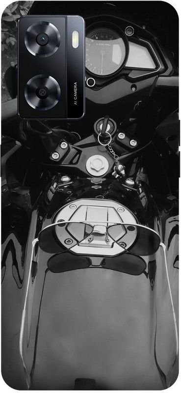 FIKORA Back Cover for OPPO A57, CPH2387, BAJAJ, PULSER, BIKE, LOVER, SPORTS  (Grey, Hard Case, Pack of: 1)