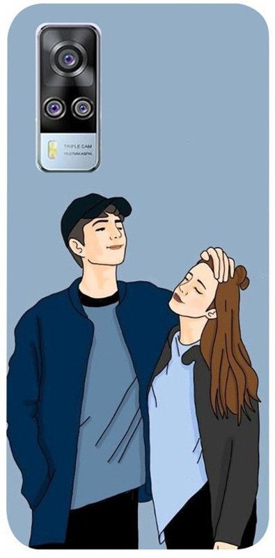 Golden Mask Back Cover for Vivo Y51A Boy And Girl Friends  (Multicolor, Waterproof, Silicon, Pack of: 1)