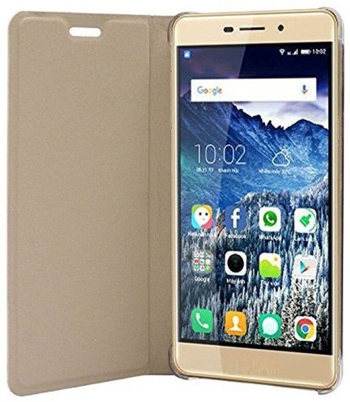 CASE CREATION Flip Cover for VIVO X21 2018  (Gold, Dual Protection, Pack of: 1)