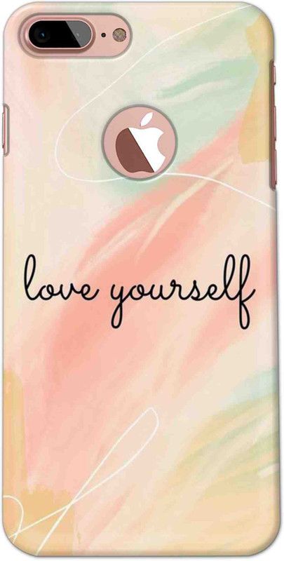 NDCOM Back Cover for iPhone 8 Plus Logo Cut Love Yourself Slim Fit Printed  (Multicolor, Hard Case, Pack of: 1)