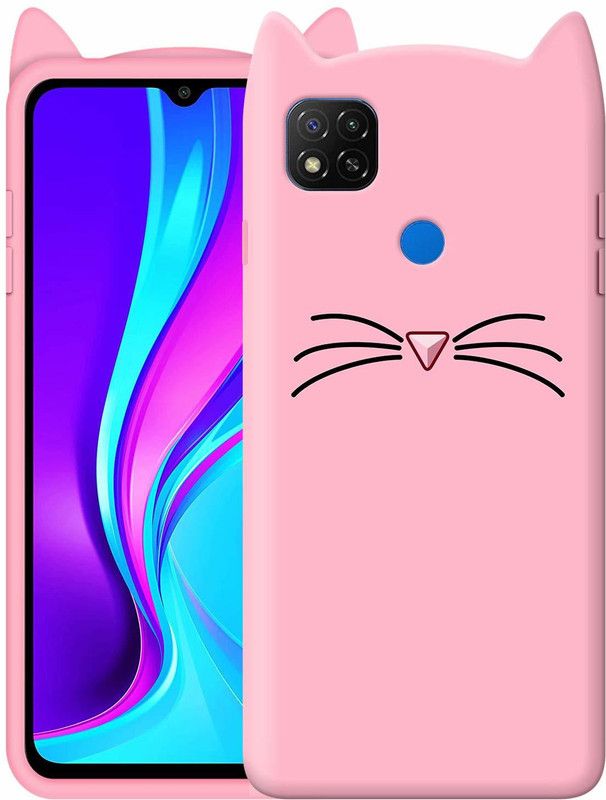 BOZTI Back Cover for Mi Redmi 9, POCO C31  (Pink, 3D Case, Silicon, Pack of: 1)