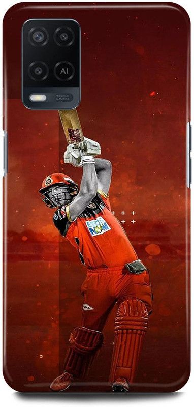 FRONK Back Cover for OPPO A54, CPH2239, AB, DE, VILLIERS, SOUTH, AFRICA, PLAYER, RCB  (Red, Hard Case, Pack of: 1)
