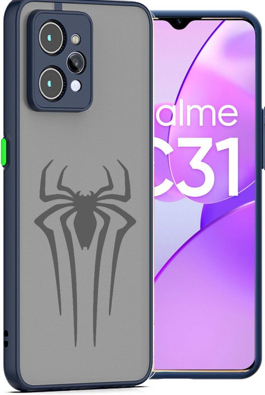 Lilliput Back Cover for REALME C31  (Blue)
