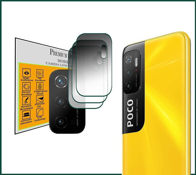 Daffin Back Camera Lens Glass Protector for POCO M3 Pro 5G  (Pack of: 3)