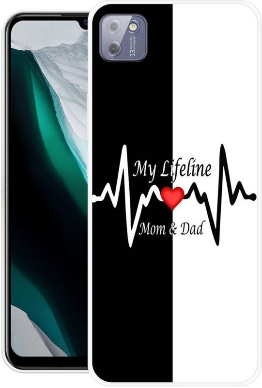 vaidik Back Cover for Lava Z2 Max  (Black, White, Silicon, Pack of: 1)