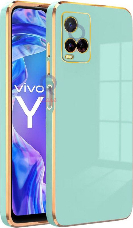 Qcase Back Cover for Vivo Y21, Vivo Y33s, Vivo Y33T, Vivo Y21A, Vivo Y21T, Vivo Y21G, Vivo Y21E  (Green, Camera Bump Protector, Silicon, Pack of: 1)
