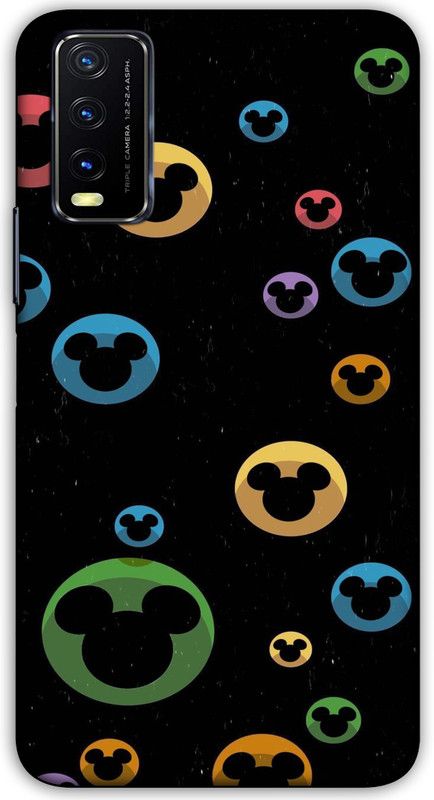 CROKIAN Back Cover for Vivo Y20, Vivo Y12G, Vivo Y20i, Vivo Y12S, Vivo Y20S, Vivo Y20G Mickey Mouse Back Cover  (Yellow, Hard Case)