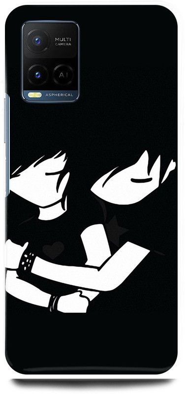 play fast Back Cover for Vivo Y21T, V2135 COUPLE, LOVE, HUGG, BLACK, SHADE  (Black, Hard Case, Pack of: 1)