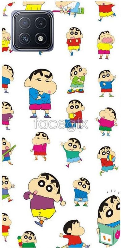 Golden Mask Back Cover for Sky Hawk Back Cover For Oppo A73 (5G) Shinchan In Different Character  (Multicolor, Waterproof, Silicon, Pack of: 1)