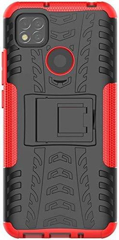 Lustree Back Cover for Redmi 9  (Red, Shock Proof)