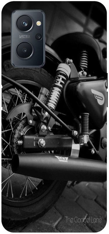Bluvver Back Cover for Realme 9i, RMX3491 Printed Royal Enfield ,Bullet bike Back Cover  (Multicolor, Hard Case, Pack of: 1)
