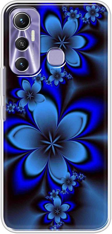 IKC STORE Back Cover for INFINIX HOTE 11  (Blue, Black, Silicon)