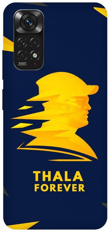 THE NARAYANA COLLECTIONS Back Cover for REDMI NOTE 11s-DHONI,THALA,STYLISH,MSD,CSK  (Multicolor, Hard Case, Pack of: 1)